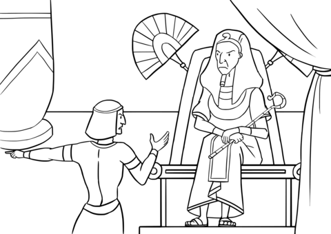 Pharaoh Is Told Of The Flight Of The Israelites Coloring Page